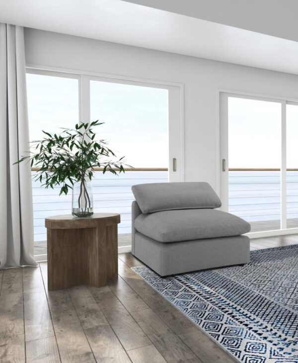 Raleigh Boucle Upholstered Armless Chair Grey