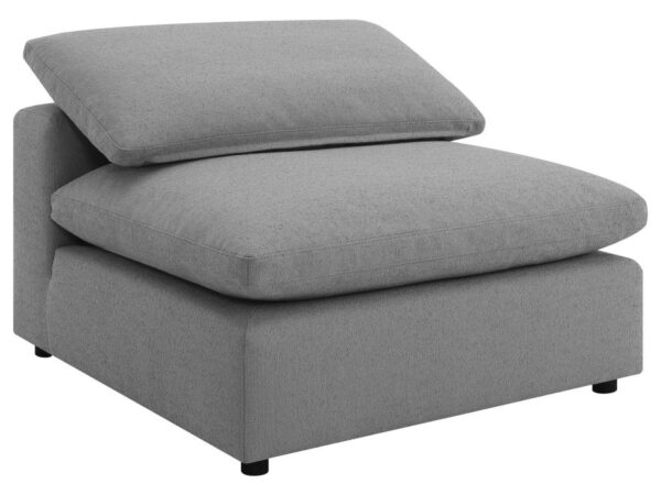 Raleigh Boucle Upholstered Armless Chair Grey