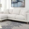 Geneva Boucle Upholstered Sectional Chaise Sofa Sand