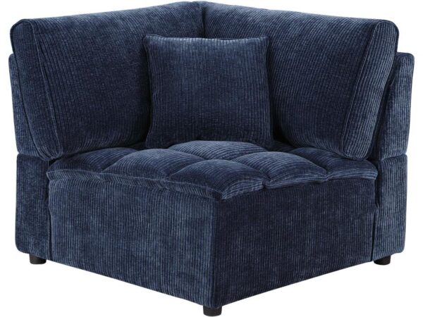 Atlantic Corduroy Upholstered Corner Chair Blue