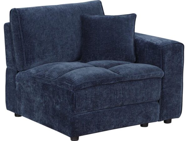 Atlantic Corduroy Upholstered RAF Arm Chair Blue