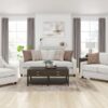 Christine 3-piece Upholstered Sloped Arm Sofa Set Beige