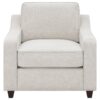 Christine 3-piece Upholstered Sloped Arm Sofa Set Beige