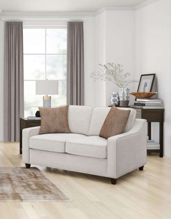 Christine Upholstered Sloped Arm Loveseat Beige