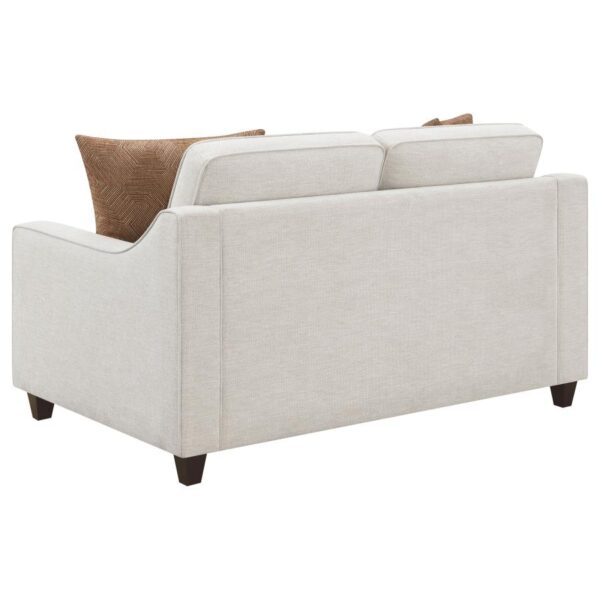 Christine Upholstered Sloped Arm Loveseat Beige