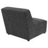 Sunny Upholstered Armless Chair Dark Charcoal
