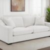 Ashlyn Fabric Upholstered Track Arm Sofa Sand