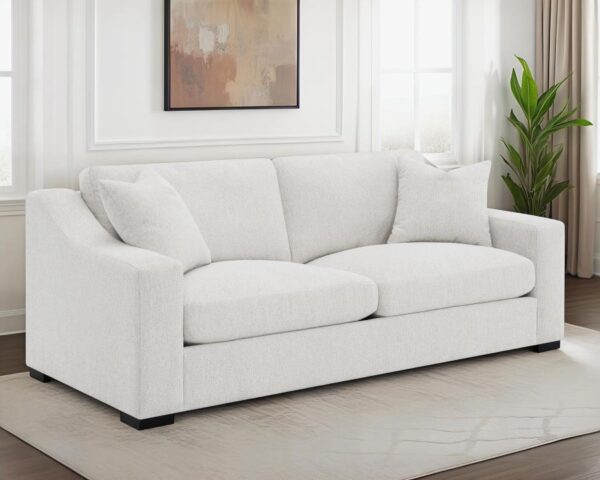 Ashlyn Fabric Upholstered Track Arm Sofa Sand