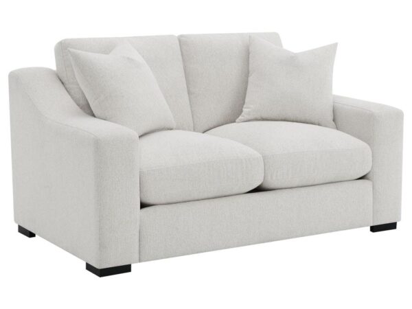 Ashlyn Fabric Upholstered Track Arm Loveseat Sand