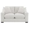 Ashlyn Fabric Upholstered Track Arm Loveseat Sand