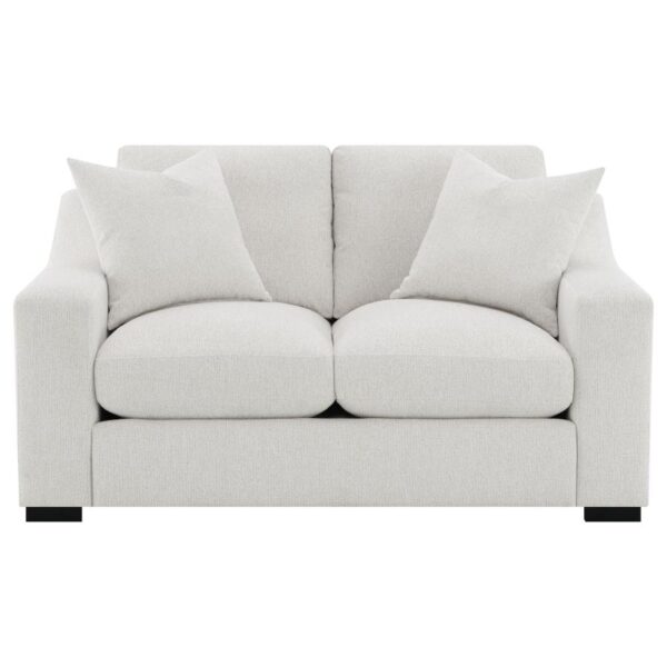 Ashlyn Fabric Upholstered Track Arm Loveseat Sand