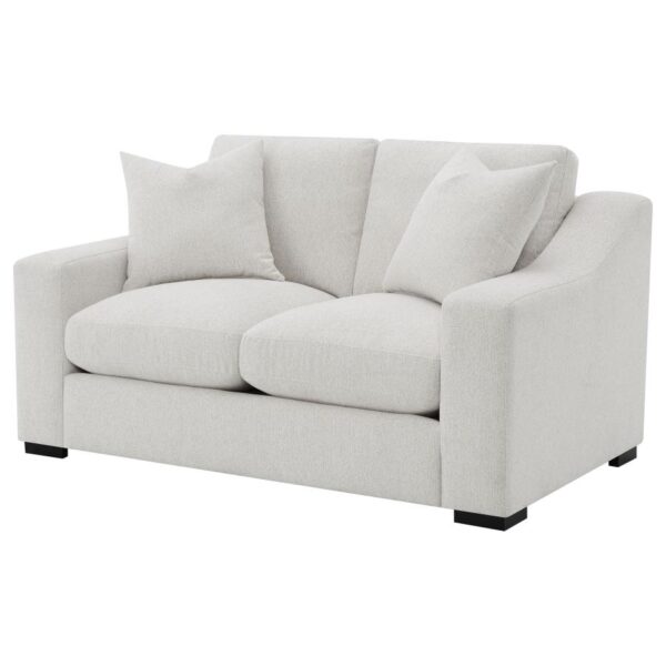 Ashlyn Fabric Upholstered Track Arm Loveseat Sand