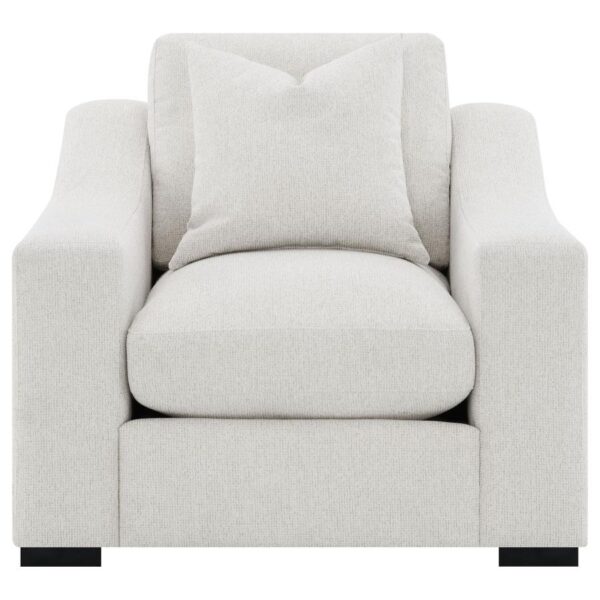 Ashlyn Fabric Upholstered Track Arm Accent Chair Sand