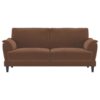 Selma Velvet Upholstered Crescent Arm Sofa Rust