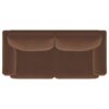 Selma Velvet Upholstered Crescent Arm Sofa Rust