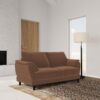 Selma Velvet Upholstered Crescent Arm Loveseat Rust
