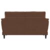 Selma Velvet Upholstered Crescent Arm Loveseat Rust