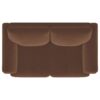 Selma Velvet Upholstered Crescent Arm Loveseat Rust