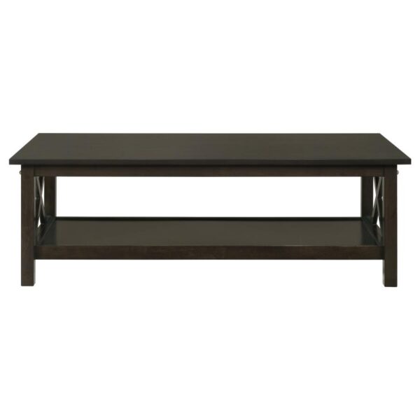 Rachelle 3-piece Rectangular Coffee Table Set Deep Merlot