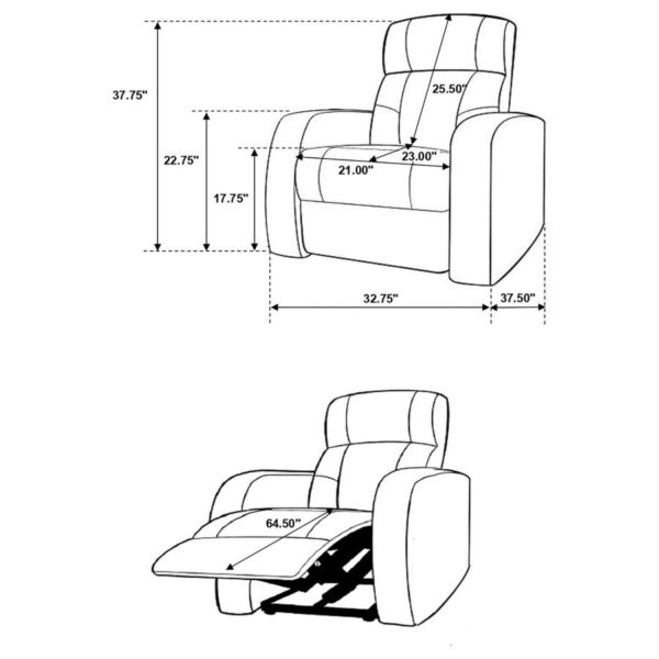 Cyrus 3-piece Upholstered Home Theater Seating