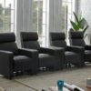 Toohey Upholstered Tufted Recliner Living Room Set Black