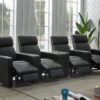 Toohey Upholstered Tufted Recliner Living Room Set Black