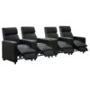 Toohey Upholstered Tufted Recliner Living Room Set Black