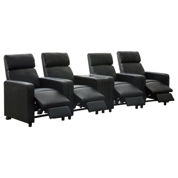 Toohey Upholstered Tufted Recliner Living Room Set Black