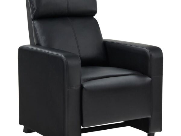 Toohey Upholstered Home Theater Push Back Recliner Black