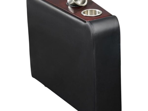 Toohey Upholstered Home Theater Storage Wedge Console Black