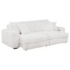Jacana Corduroy Upholstered Dual Power Chaise Sofa Ivory