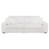 Jacana Corduroy Upholstered Dual Power Chaise Sofa Ivory