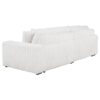 Jacana Corduroy Upholstered Dual Power Chaise Sofa Ivory