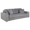 Jacana Corduroy Upholstered Dual Power Chaise Sofa Grey