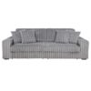 Jacana Corduroy Upholstered Dual Power Chaise Sofa Grey