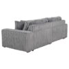 Jacana Corduroy Upholstered Dual Power Chaise Sofa Grey