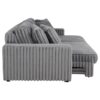 Jacana Corduroy Upholstered Dual Power Chaise Sofa Grey