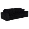 Jacana Corduroy Upholstered Dual Power Chaise Sofa Black