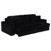 Jacana Corduroy Upholstered Dual Power Chaise Sofa Black