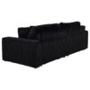 Jacana Corduroy Upholstered Dual Power Chaise Sofa Black