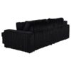 Jacana Corduroy Upholstered Dual Power Chaise Sofa Black