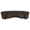 Atkinson Upholstered Reclining Sectional Sofa Chocolate