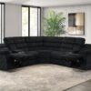Atkinson Upholstered Reclining Sectional Sofa Black