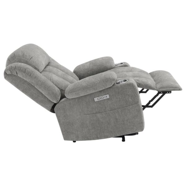 Houston Upholstered Power Lift Recliner Grey