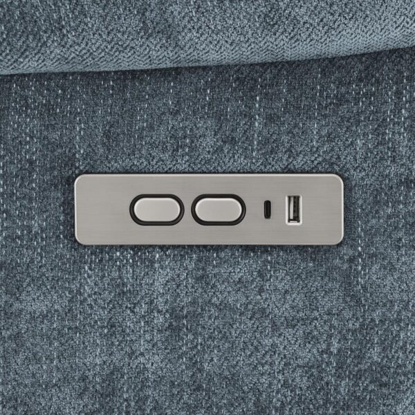 Houston Upholstered Power Lift Recliner Slate Blue