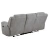 Gilson 3-piece Chenille Upholstered Reclining Sofa Set Grey