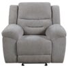 Gilson Chenille Upholstered Glider Recliner Chair Grey
