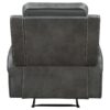 Raelynn Upholstered Track Arm Recliner Grey