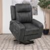 Raelynn Upholstered Power Lift Recliner Chair Grey