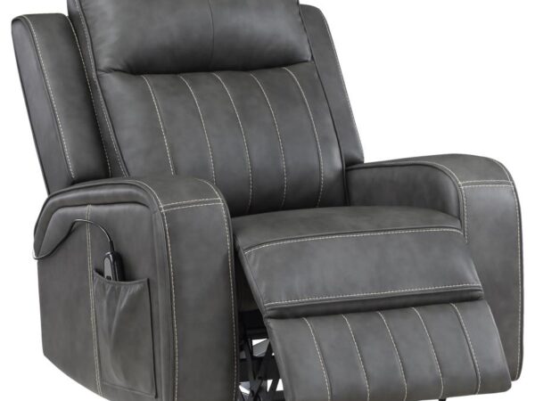 Raelynn Upholstered Power Lift Recliner Chair Grey